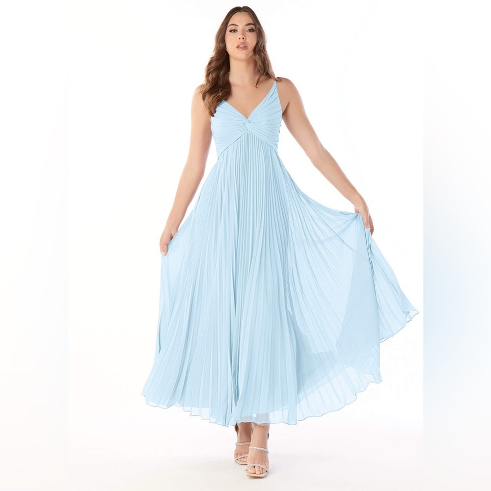 Azazie Light Blue Maxi Dress